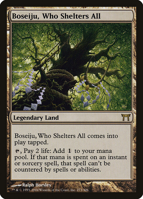 Boseiju, Che Protegge Tutti (Boseiju, Who Shelters All) - Champions of Kamigawa (#273) - Illustrated by Ralph Horsley - Magic: The Gathering Card