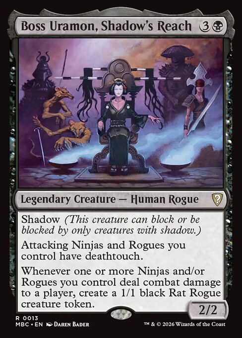 Boss Uramon, Shadow's Reach - Mystery Booster Commander Edition (#13) - Illustrated by Daren Bader - Magic: The Gathering Card