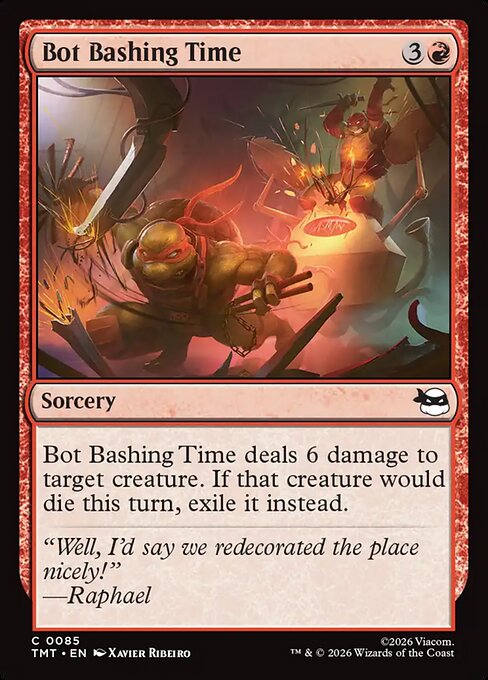 Bot Bashing Time - Teenage Mutant Ninja Turtles Magic card
