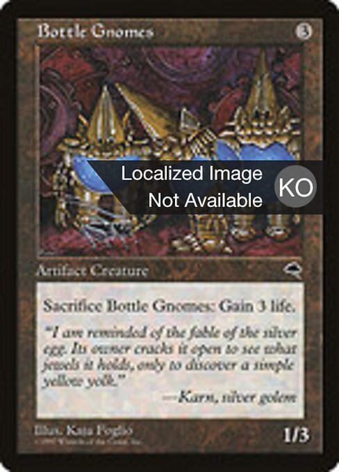 Flaschengnome (Bottle Gnomes) - Tempest (#278) - Illustrated by Kaja Foglio - Magic: The Gathering Card