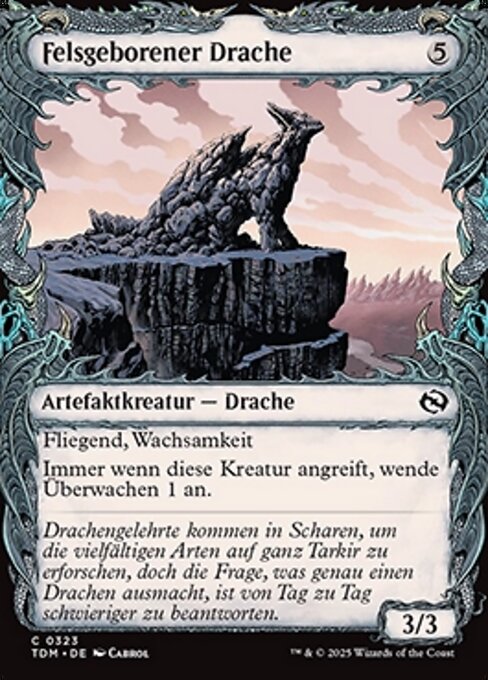 Felsgeborener Drache (Boulderborn Dragon) - Tarkir: Dragonstorm (#323) - Illustrated by Cabrol - Magic: The Gathering Card
