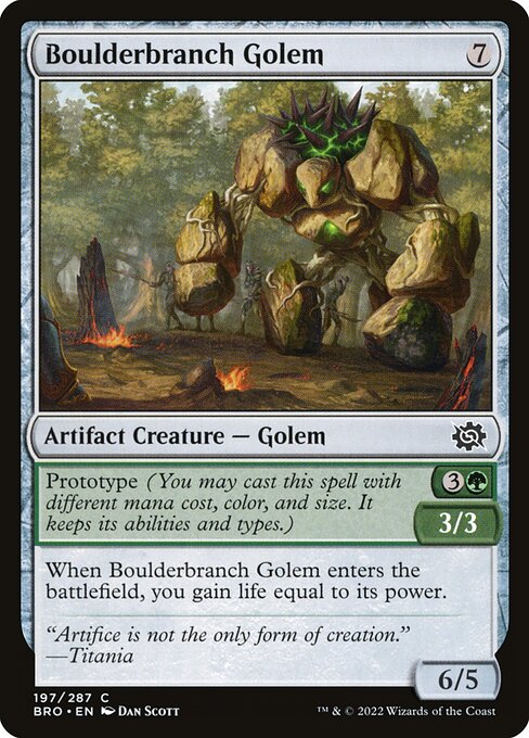 Boulderbranch Golem - The Brothers' War Magic card