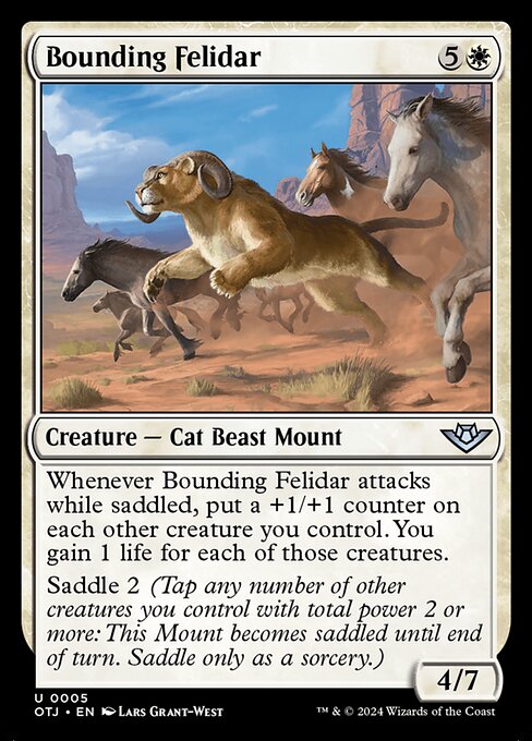 Bounding Felidar - Outlaws of Thunder Junction Magic card
