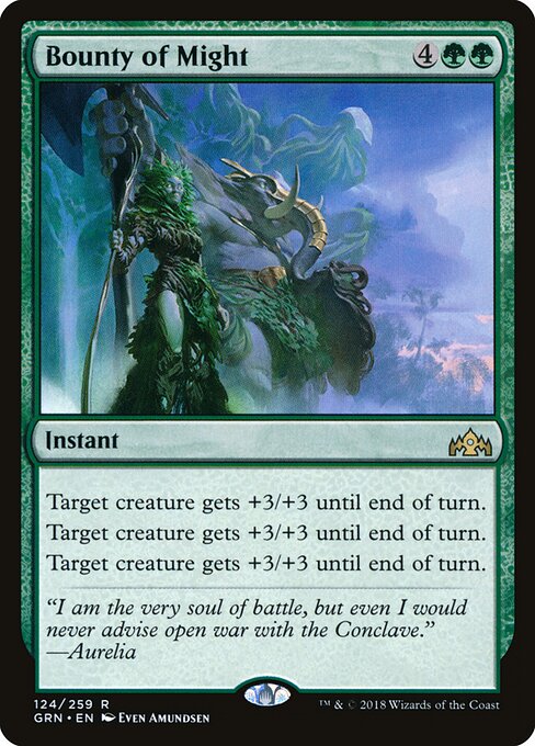 Bounty of Might - Guilds of Ravnica (#124) - Illustrated by Even Amundsen - Magic: The Gathering Card