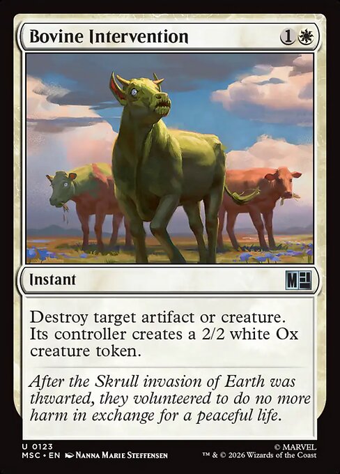 Bovine Intervention - Marvel Super Heroes Commander Magic card