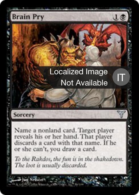 Estrazione Cerebrale (Brain Pry) - Dissension (#39) - Illustrated by Jim Nelson - Magic: The Gathering Card