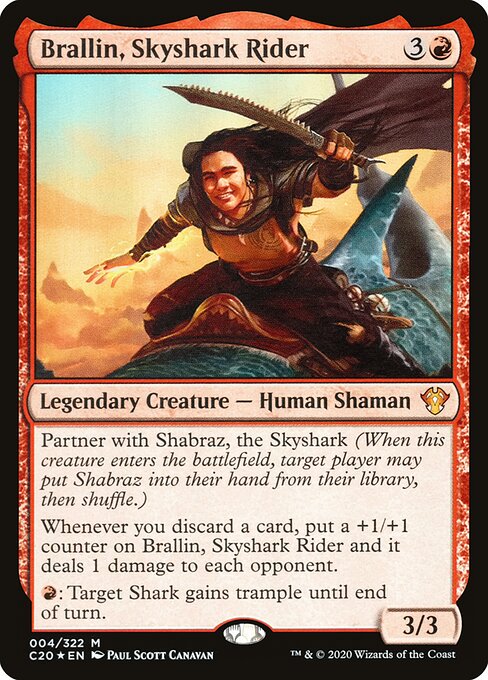 Brallin, Skyshark Rider - Commander 2020 Magic card