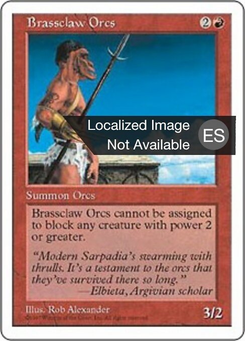 Brassclaw Orcs - Fifth Edition (#213) - Illustrated by Rob Alexander - Magic: The Gathering Card