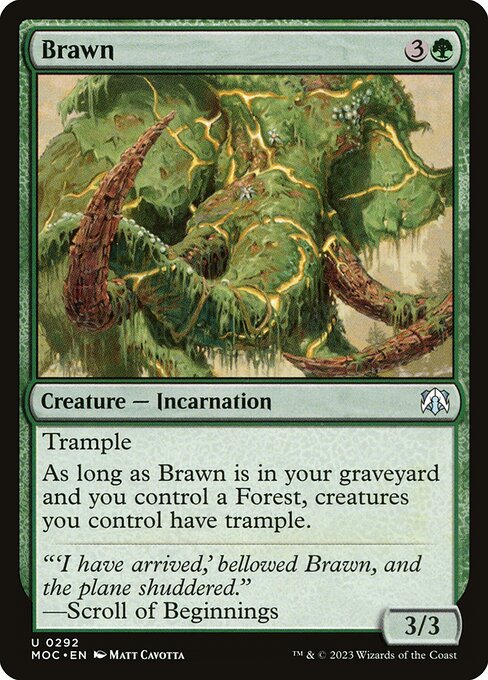 Brawn - March of the Machine Commander (#292) - Illustrated by Matt Cavotta - Magic: The Gathering Card