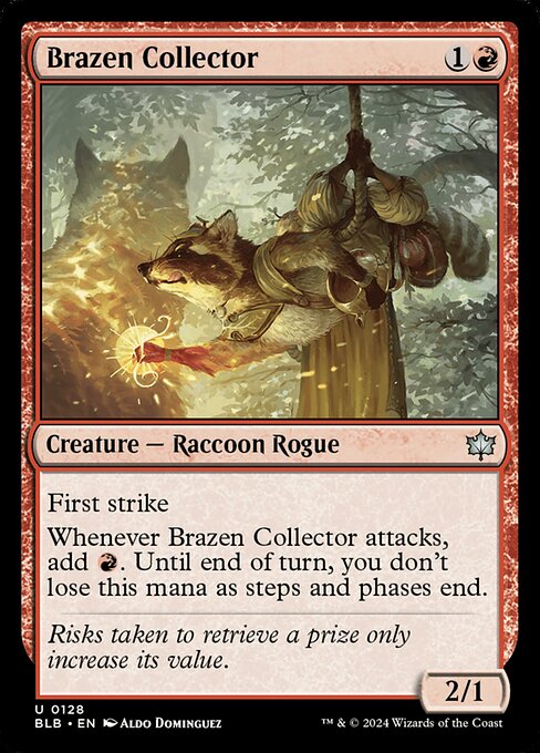 Collectionneuse intrépide (Brazen Collector) - Bloomburrow (#128) - Illustrated by Aldo Domínguez - Magic: The Gathering Card