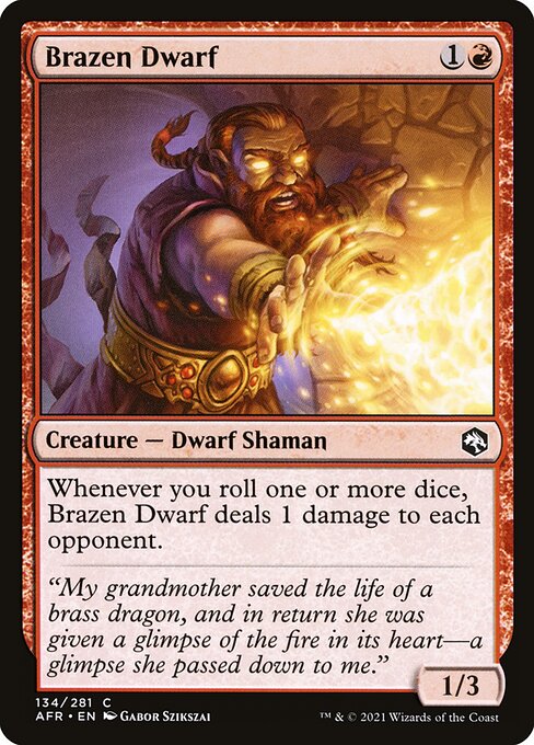 Brazen Dwarf - Adventures in the Forgotten Realms Magic card