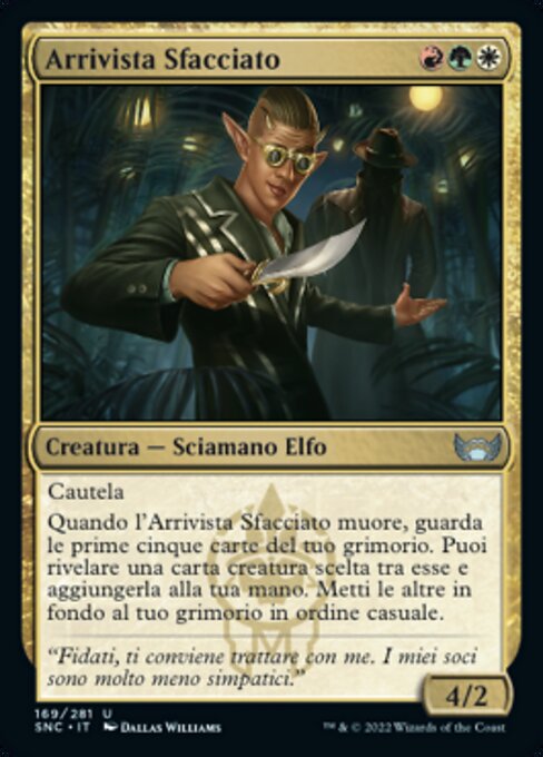 Arrivista Sfacciato (Brazen Upstart) - Streets of New Capenna (#169) - Illustrated by Dallas Williams - Magic: The Gathering Card