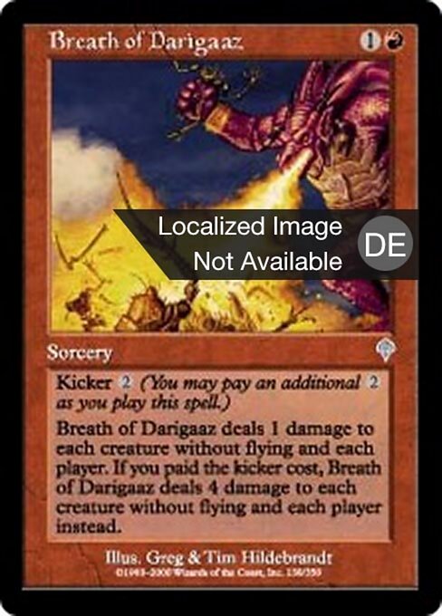 Aliento de Darigaaz (Breath of Darigaaz) - Invasion (#138) - Illustrated by Greg Hildebrandt & Tim Hildebrandt - Magic: The Gathering Card
