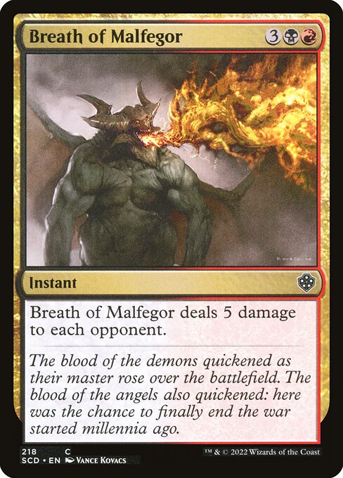 Breath of Malfegor - Starter Commander Decks (#218) - Illustrated by Vance Kovacs - Magic: The Gathering Card
