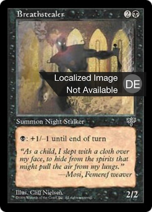 吐息の盗人 (Breathstealer) - Mirage (#109) - Illustrated by Cliff Nielsen - Magic: The Gathering Card