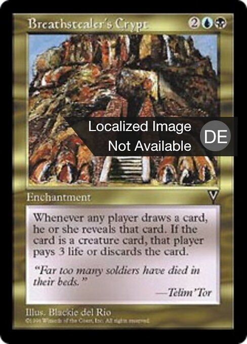 吐息の盗人の墓所 (Breathstealer's Crypt) - Visions (#127) - Illustrated by Blackie del Rio - Magic: The Gathering Card