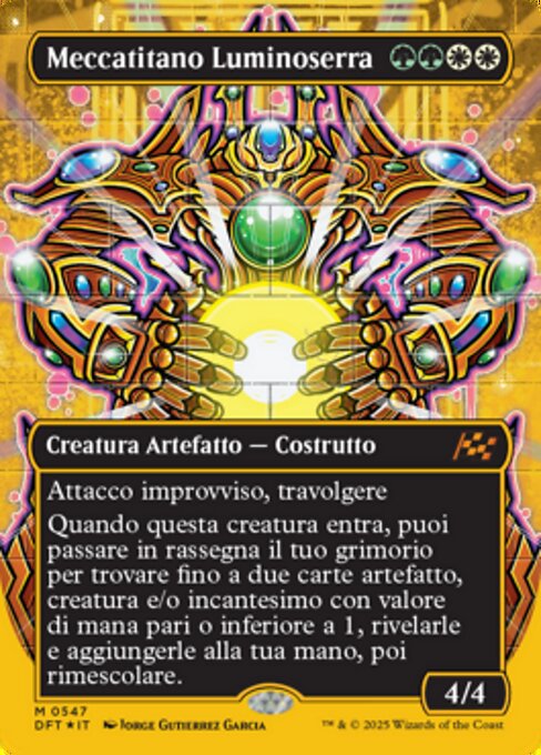 Gleißglas-Mechakoloss (Brightglass Gearhulk) - Aetherdrift (#474) - Illustrated by José Parodi - Magic: The Gathering Card