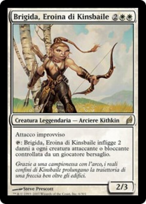 Бригида, Героиня Кинсбейла (Brigid, Hero of Kinsbaile) - Lorwyn (#6) - Illustrated by Steve Prescott - Magic: The Gathering Card
