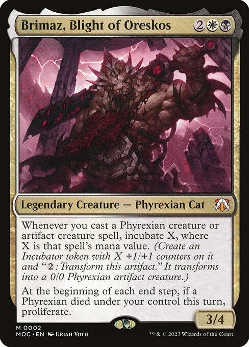 Brimaz, Blight of Oreskos - March of the Machine Commander Magic card