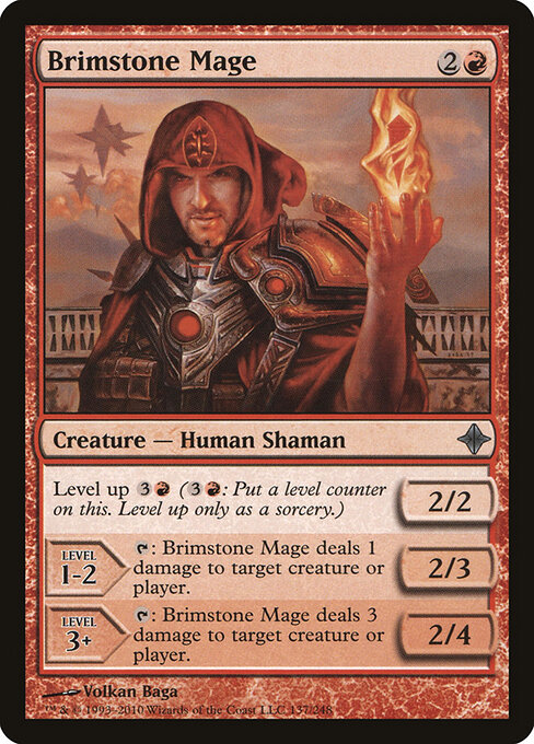 Mago dello Zolfo (Brimstone Mage) - Rise of the Eldrazi (#137) - Illustrated by Volkan Baǵa - Magic: The Gathering Card
