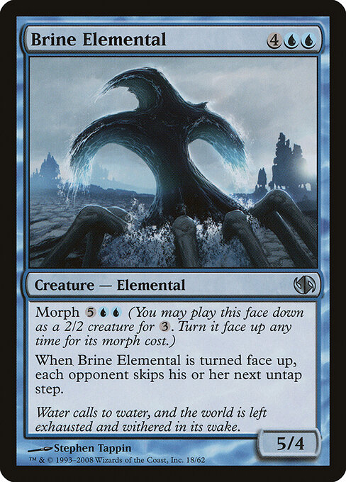 塩水の精霊 (Brine Elemental) - Duel Decks: Jace vs. Chandra (#18) - Illustrated by Stephen Tappin - Magic: The Gathering Card