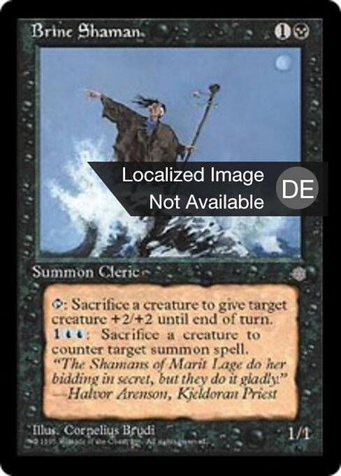 Shamane des embruns (Brine Shaman) - Ice Age (#115) - Illustrated by Cornelius Brudi - Magic: The Gathering Card