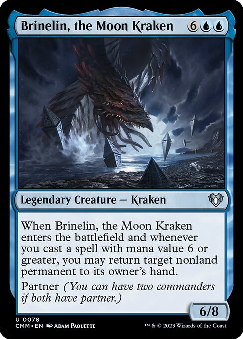 Brinelin, the Moon Kraken - Commander Masters (#78) - Illustrated by Adam Paquette - Magic: The Gathering Card