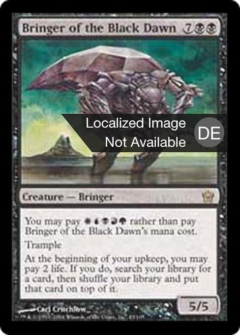 Portatore dell'Alba Nera (Bringer of the Black Dawn) - Fifth Dawn (#43) - Illustrated by Carl Critchlow - Magic: The Gathering Card