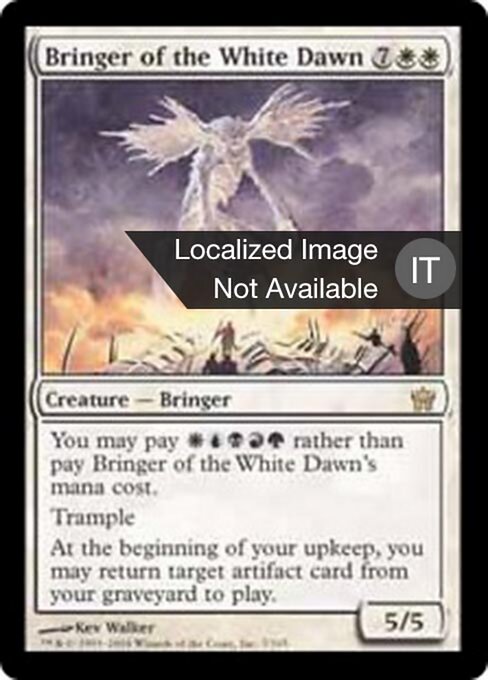 Bringer des Weißen Morgens (Bringer of the White Dawn) - Fifth Dawn (#7) - Illustrated by Kev Walker - Magic: The Gathering Card