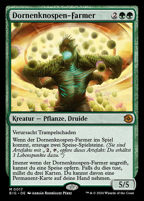 Dornenknospen-Farmer (Bristlebud Farmer) - The Big Score (#17) - Illustrated by Adrián Rodríguez Pérez - Magic: The Gathering Card