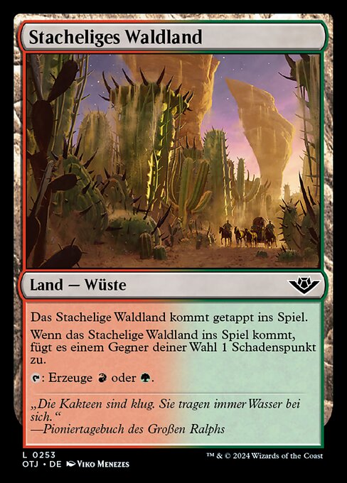 Stacheliges Waldland (Bristling Backwoods) - Outlaws of Thunder Junction (#253) - Illustrated by Viko Menezes - Magic: The Gathering Card
