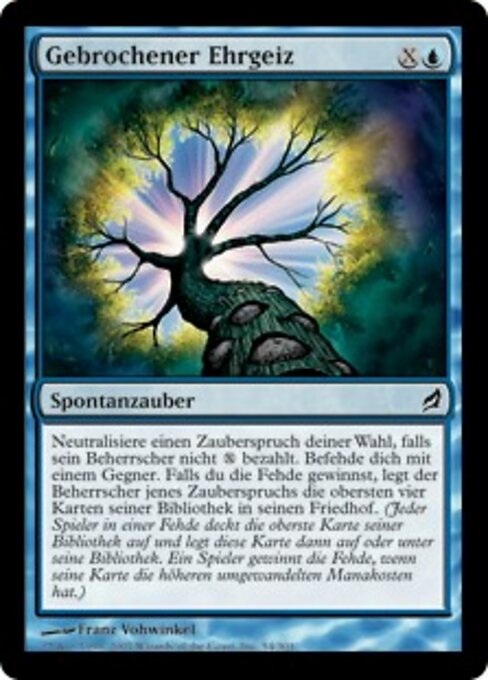 Gebrochener Ehrgeiz (Broken Ambitions) - Lorwyn (#54) - Illustrated by Franz Vohwinkel - Magic: The Gathering Card