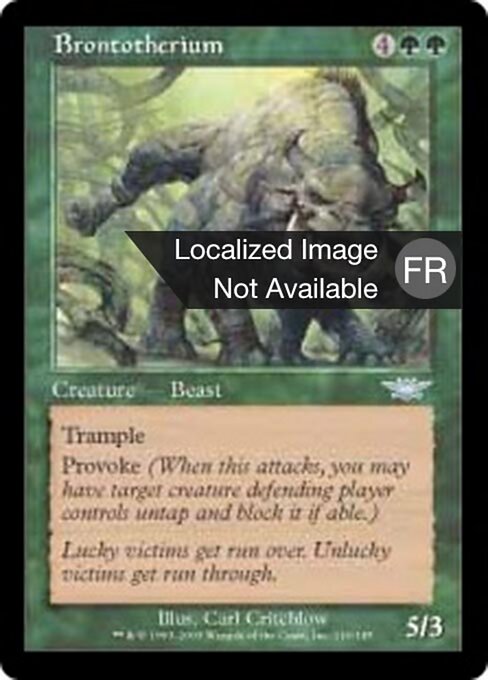 Brontotherium - Legions (#119) - Illustrated by Carl Critchlow - Magic: The Gathering Card