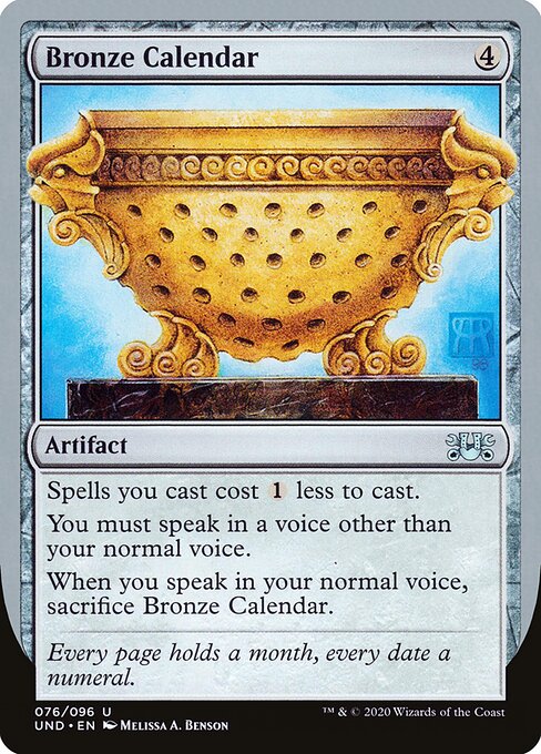 Bronze Calendar - Unsanctioned Magic card