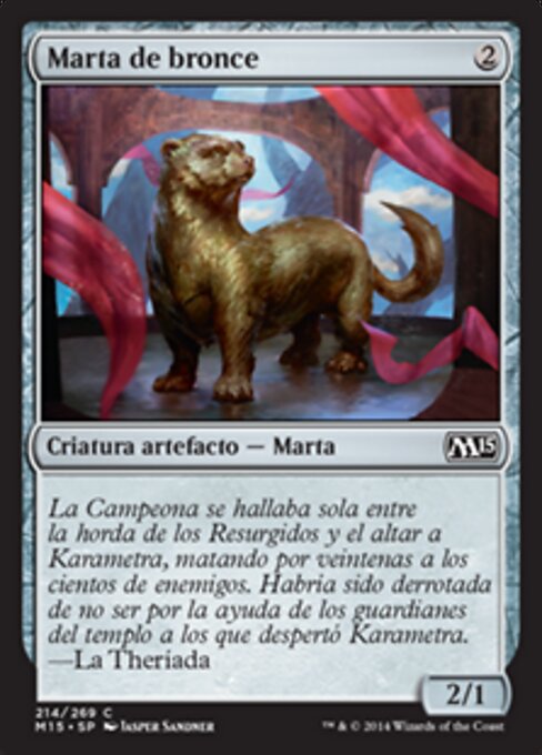Bronzezobel (Bronze Sable) - Magic 2015 (#214) - Illustrated by Jasper Sandner - Magic: The Gathering Card