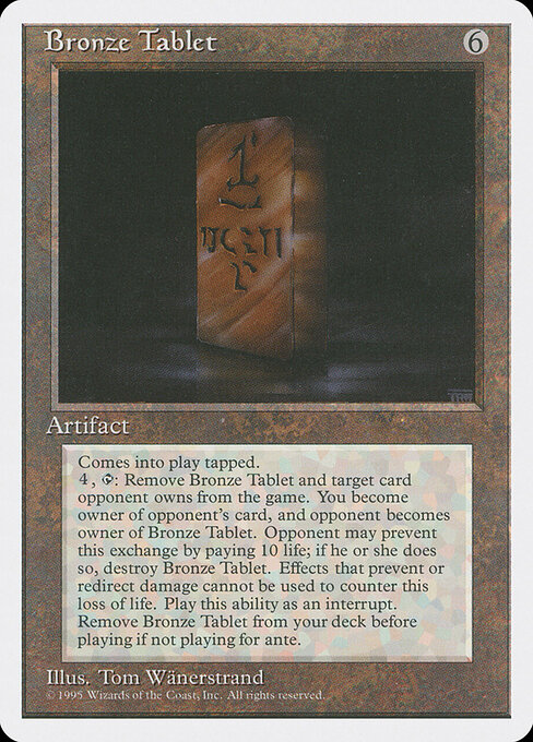 Bronze Tablet - Fourth Edition Magic card