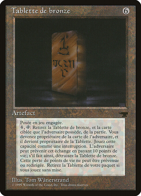 Bronzetafel (Bronze Tablet) - Renaissance (#115) - Illustrated by Tom Wänerstrand - Magic: The Gathering Card