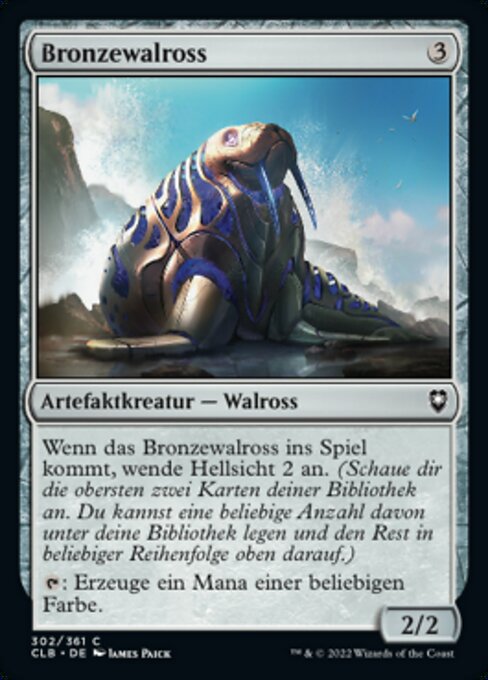 Bronzewalross (Bronze Walrus) - Commander Legends: Battle for Baldur's Gate (#302) - Illustrated by James Paick - Magic: The Gathering Card