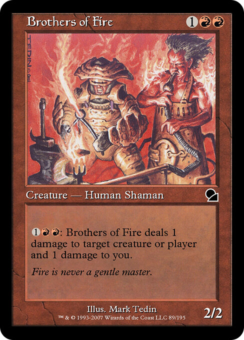 Brothers of Fire - Masters Edition Magic card