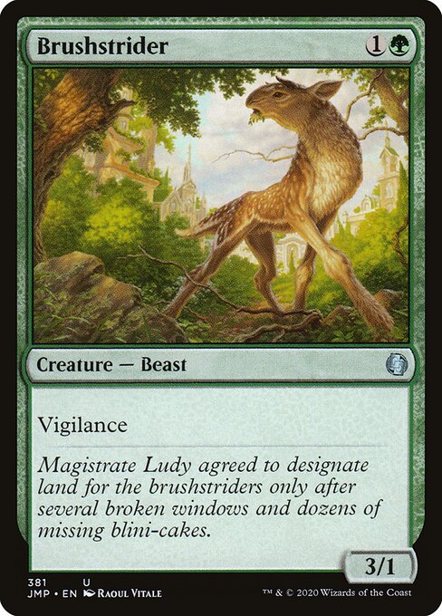 Brushstrider - Jumpstart (#381) - Illustrated by Raoul Vitale - Magic: The Gathering Card
