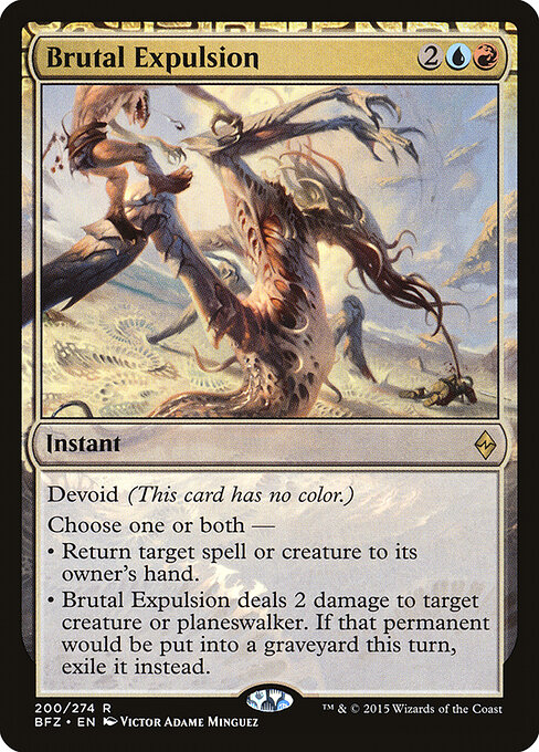 Brutal Expulsion - Battle for Zendikar (#200) - Illustrated by Victor Adame Minguez - Magic: The Gathering Card