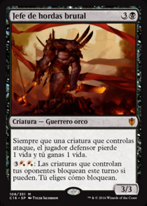 Brutal Hordechief - Fate Reforged Promos (#64s) - Illustrated by Tyler Jacobson - Magic: The Gathering Card