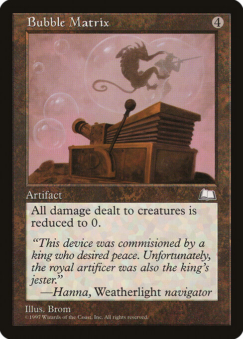 Bubble Matrix - Weatherlight (#146) - Illustrated by Brom - Magic: The Gathering Card