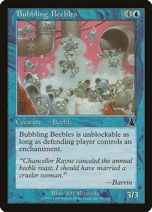 泡立つビーブル (Bubbling Beebles) - Urza's Destiny (#29) - Illustrated by Jeff Miracola - Magic: The Gathering Card
