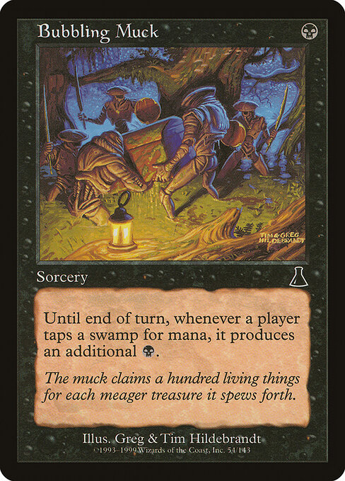 Bubbling Muck - Urza's Destiny (#54) - Illustrated by Greg Hildebrandt & Tim Hildebrandt - Magic: The Gathering Card