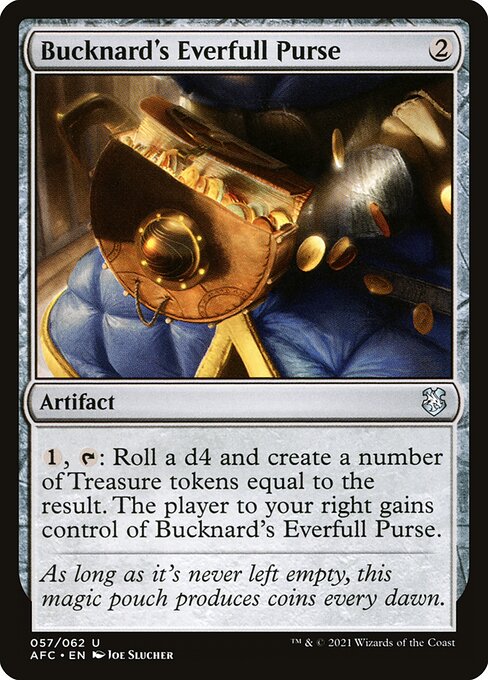 Bucknard's Everfull Purse - Forgotten Realms Commander (#57) - Illustrated by Joe Slucher - Magic: The Gathering Card