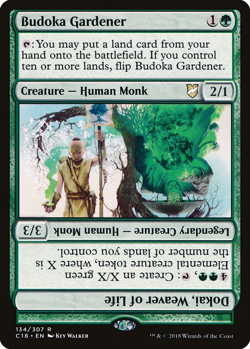 Budoka Gardener // Dokai, Weaver of Life - Commander 2018 Magic card