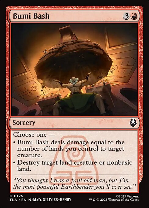 Botta di Bumi (Bumi Bash) - Avatar: The Last Airbender (#125) - Illustrated by Maël Ollivier-Henry - Magic: The Gathering Card