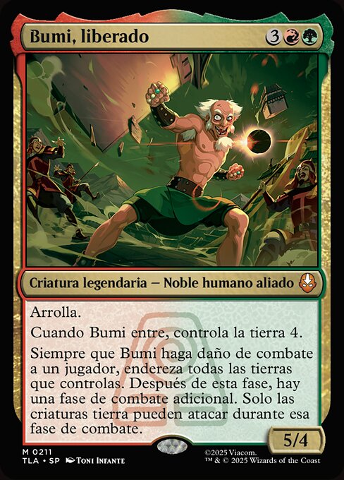 Bumi, liberado (Bumi, Unleashed) - Avatar: The Last Airbender (#211) - Illustrated by Toni Infante - Magic: The Gathering Card