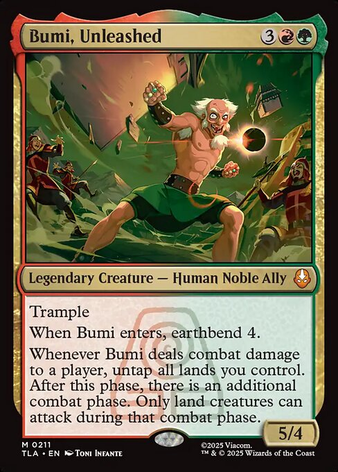 Bumi, Unleashed - Avatar: The Last Airbender (#211) - Illustrated by Toni Infante - Magic: The Gathering Card